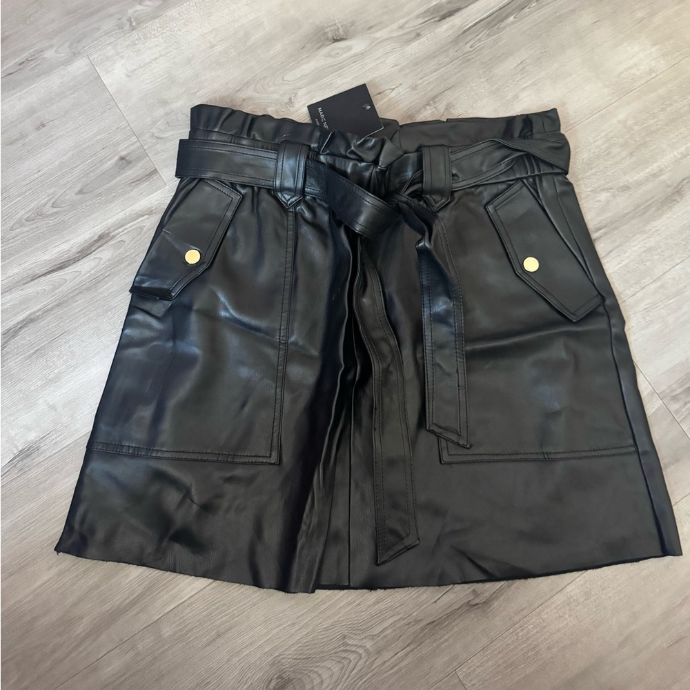 Black Faux Leather skirt